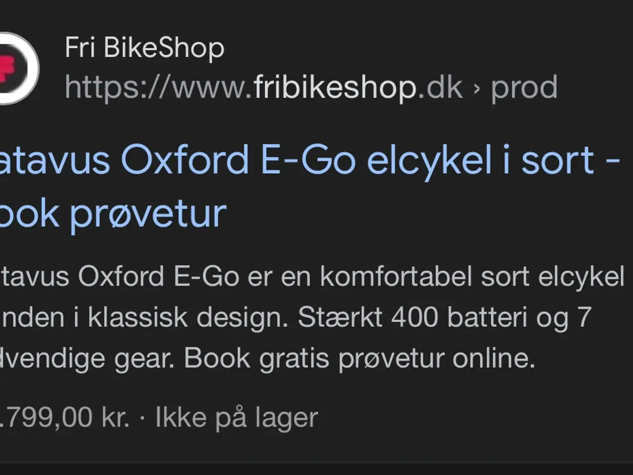 Billede 5 - Elcykel, Damecykel Batavus Oxford