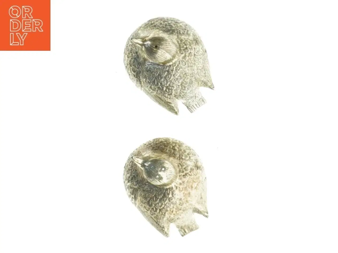 Billede 4 - Sølvfarvede fuglefigurer (str. 8 x 5,5 cm)