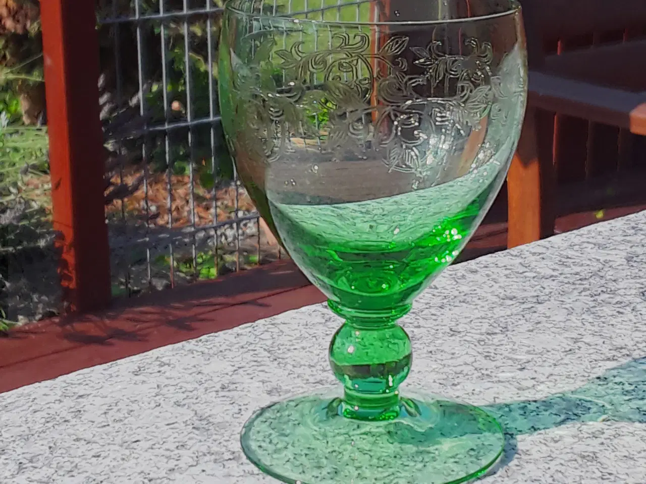 Billede 1 - 4 Grønne "Gerda"  hvidvinsglas