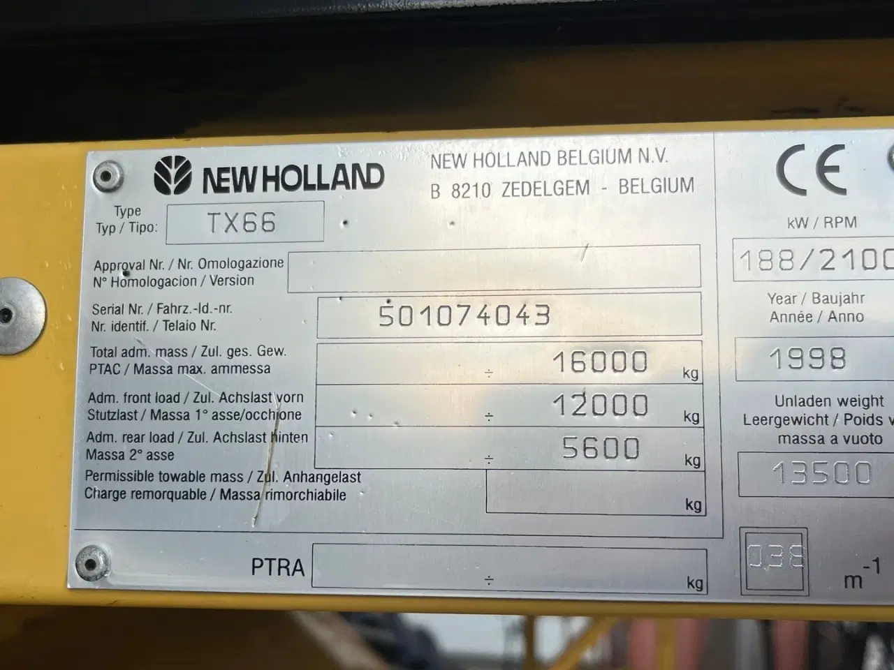Billede 4 - New Holland TX 66 SLH