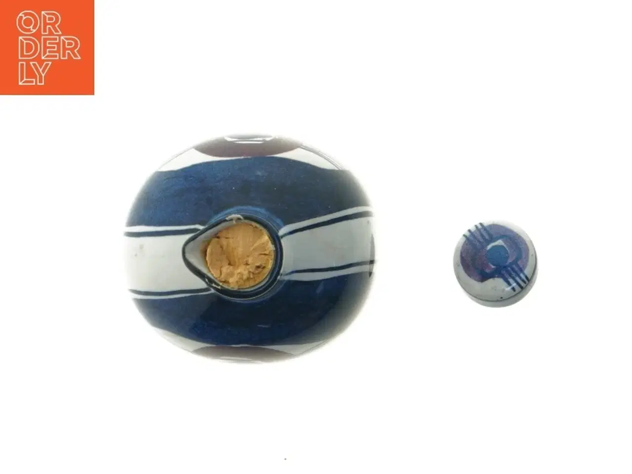 Billede 3 - Keramisk flaske med korkprop (str. 11,5 cm)