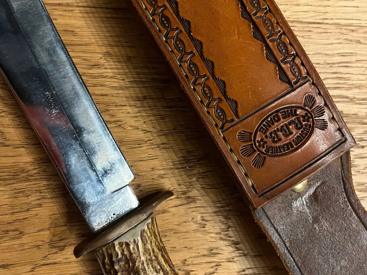 Billede 4 - Sjælden Jagt-Bowie Kniv m/ Custom Bælte/Skede Sæt