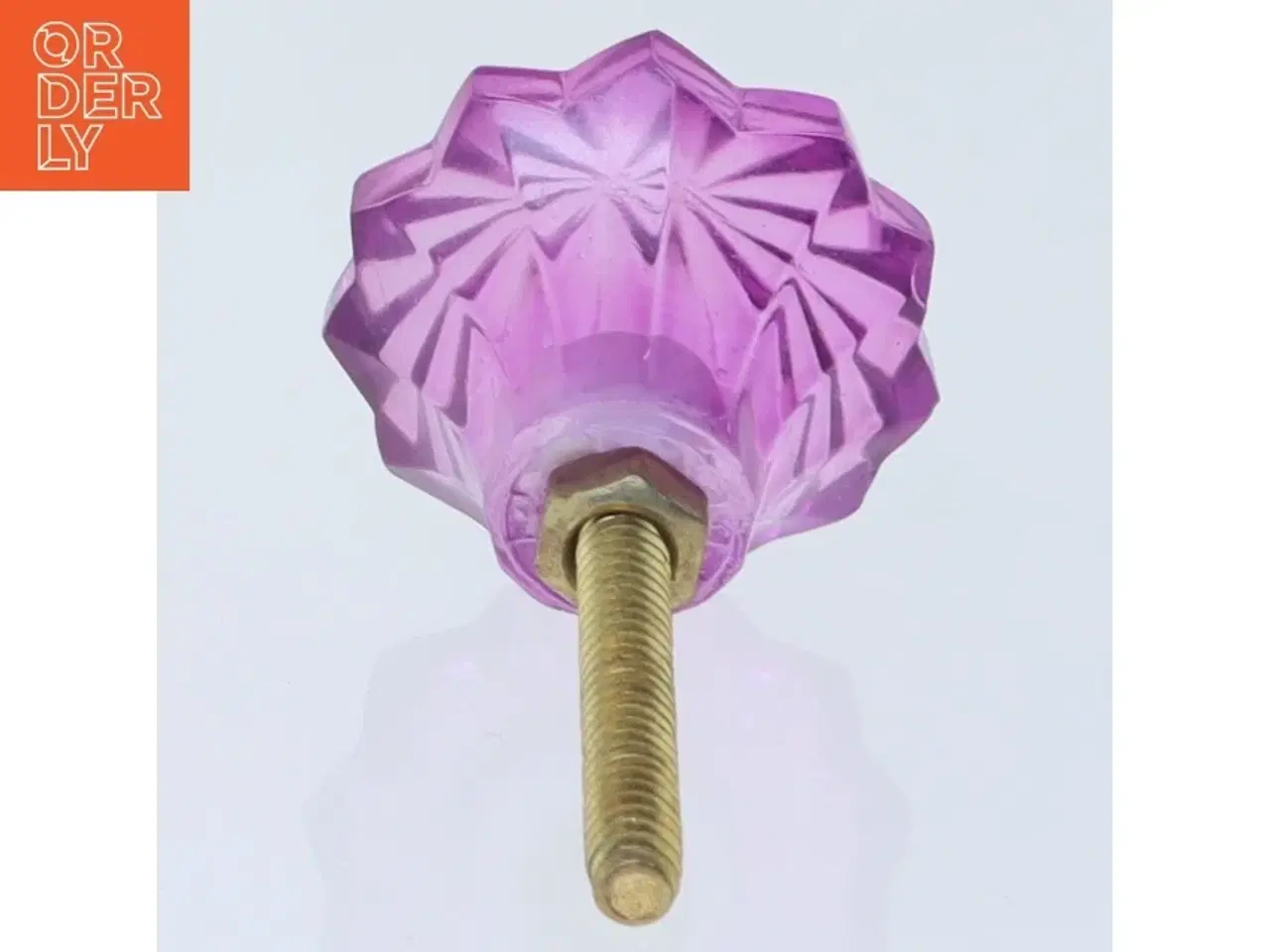 Billede 2 - Rosa glasknop (str. 6 cm)