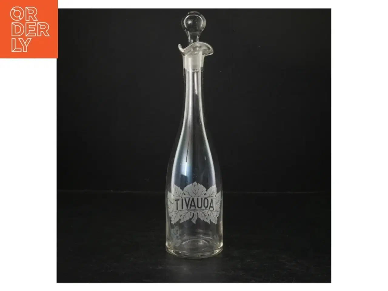 Billede 1 - Glas Snapseflaske (str. H. 30 cm. 7 cm)