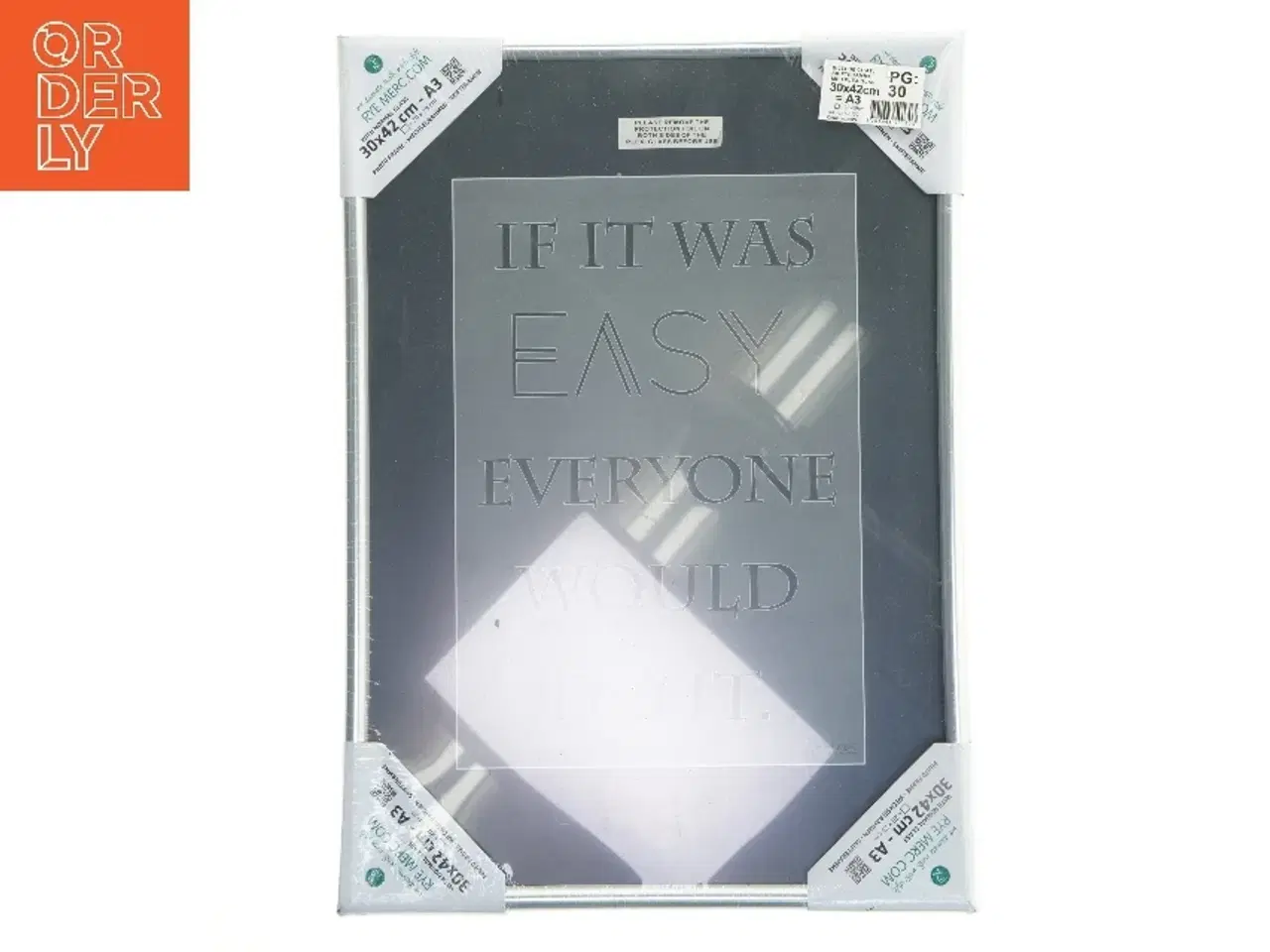 Billede 1 - A3 billedramme med citat fra Rye Merc (str. 30x42 cm)