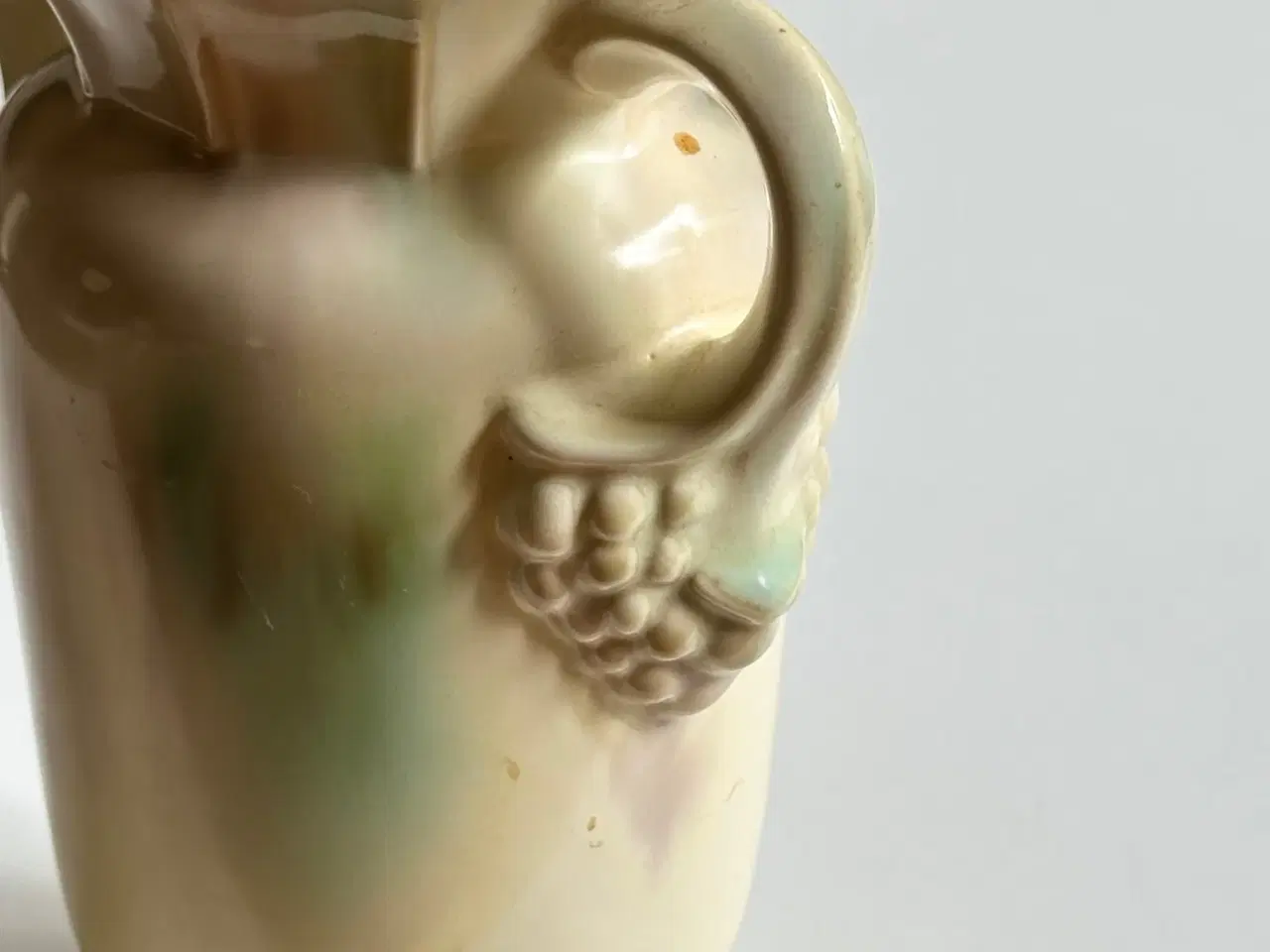 Billede 5 - Keramikvase, creme m pasteller