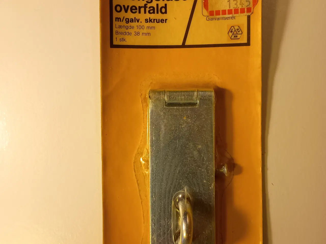 Billede 1 - Hængelås overfald m. galv. skruer, 100 x 38mm