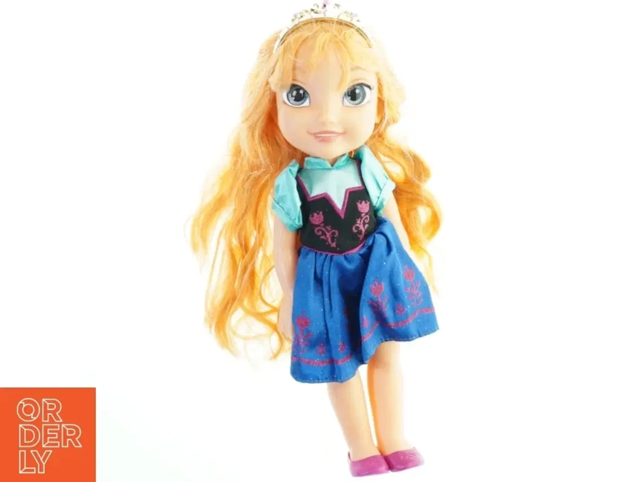 Billede 1 - Dukke med langt hår og krone, Elsa fra Disney (str. 35x10 cm)