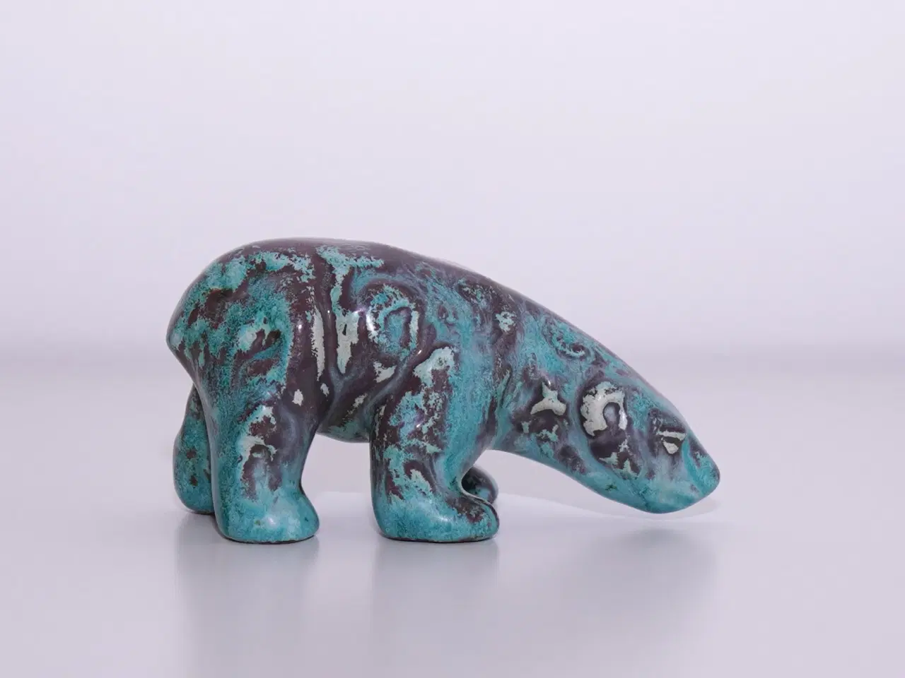 Billede 8 - Ældre isbjørn med smuk glasur fra Michael Andersen