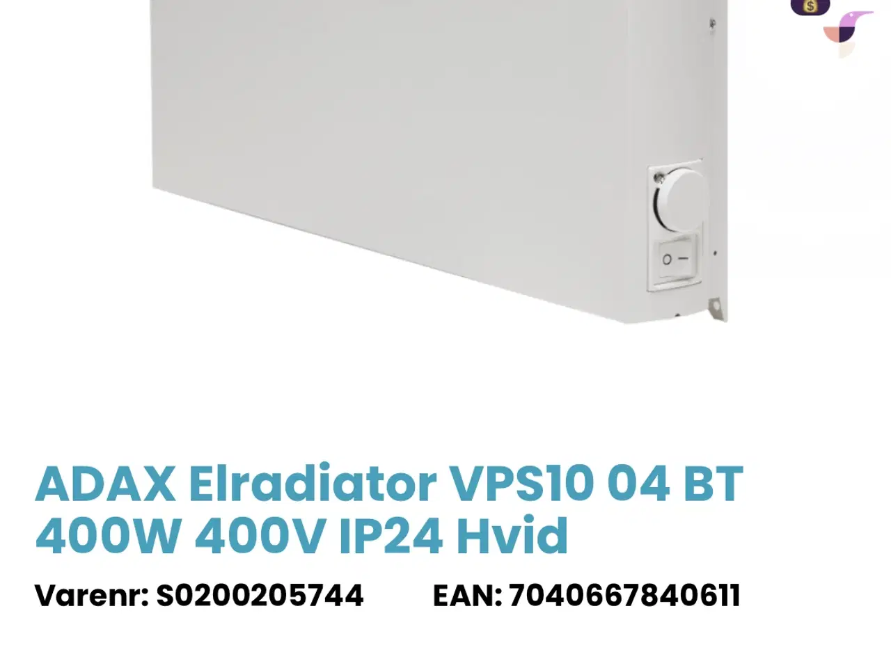 Billede 6 - ADAX elradiator 400W egnet til vådrum