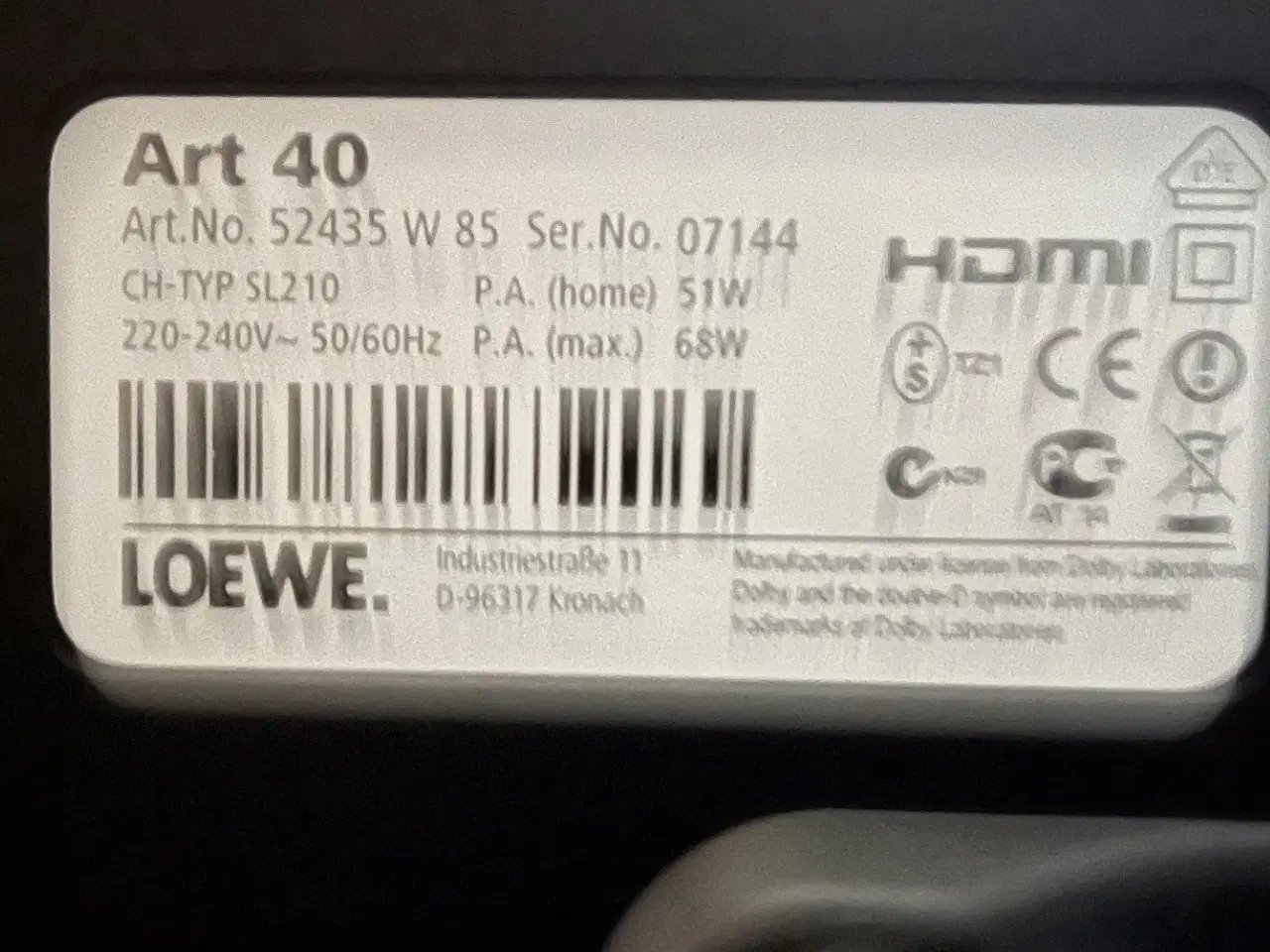 Billede 2 - LOEWE 40" I GOD STAND, MED ET RIGTIG GODT BILLEDE