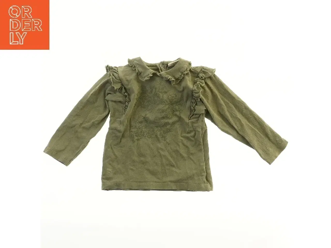 Billede 1 - Langærmet bluse med flæsedetaljer fra En Fant (str. 92)