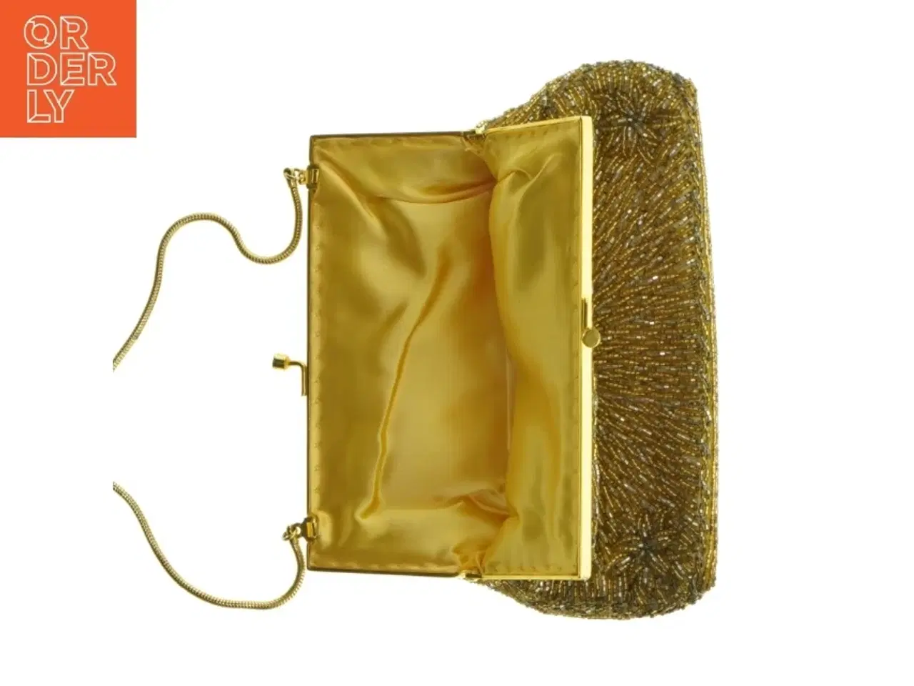Billede 4 - Guld selskabs taske med perler (str. 20 x 16 cm)