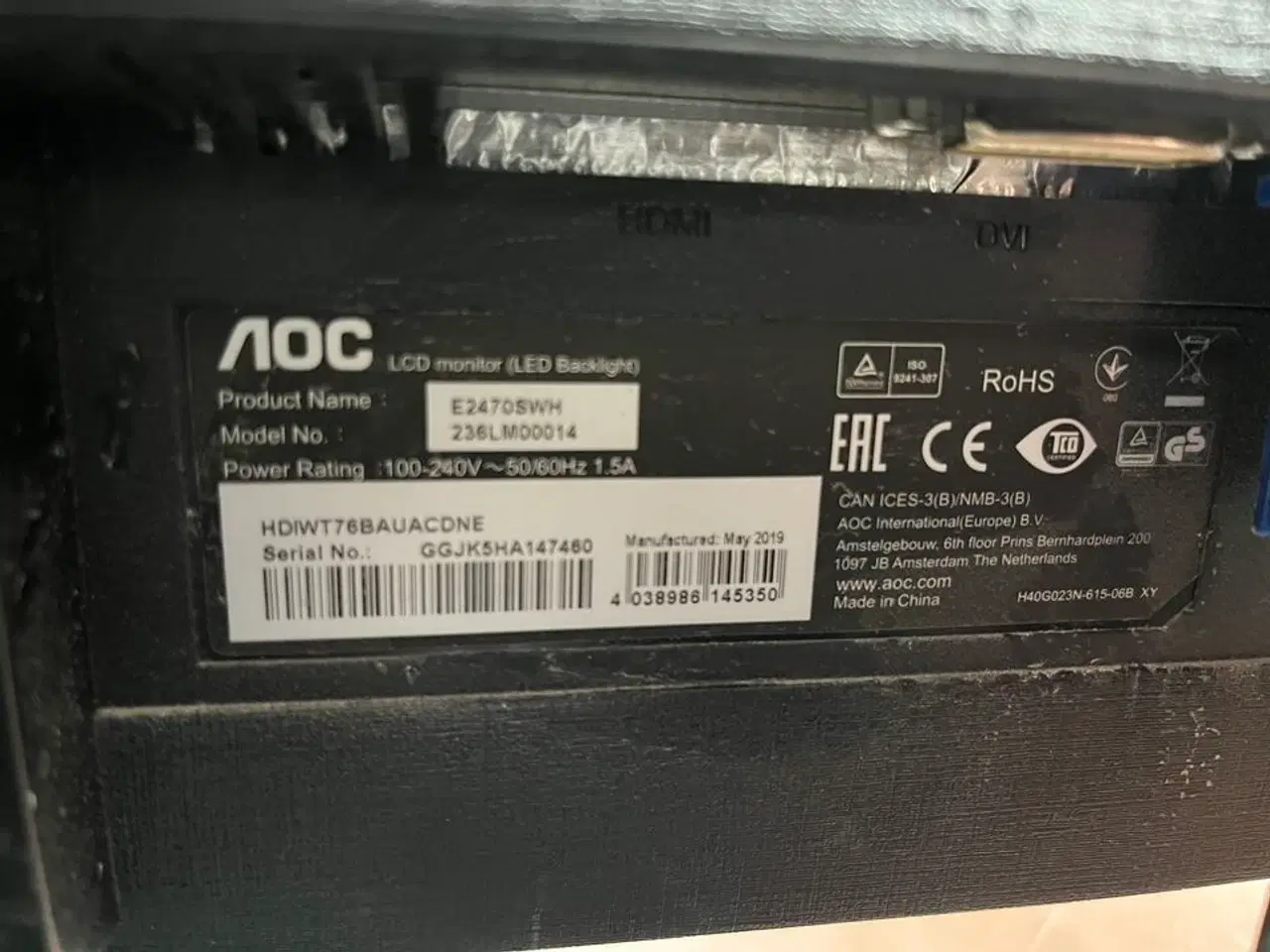 Billede 6 - 2 stk. 24" PC Skærm AOC