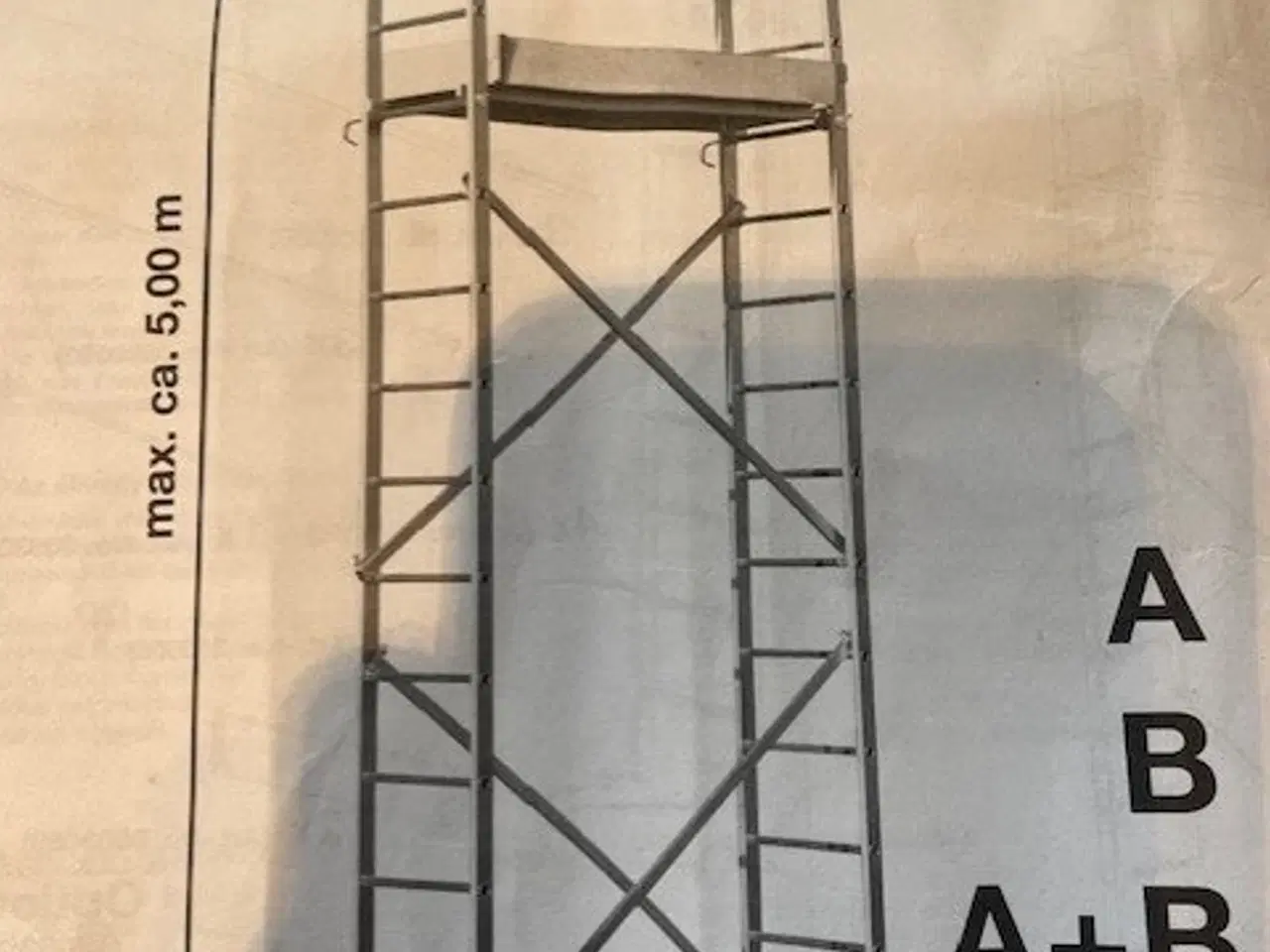 Billede 1 - UDLEJES - Stillads let med arbejdshøjde på 5 meter