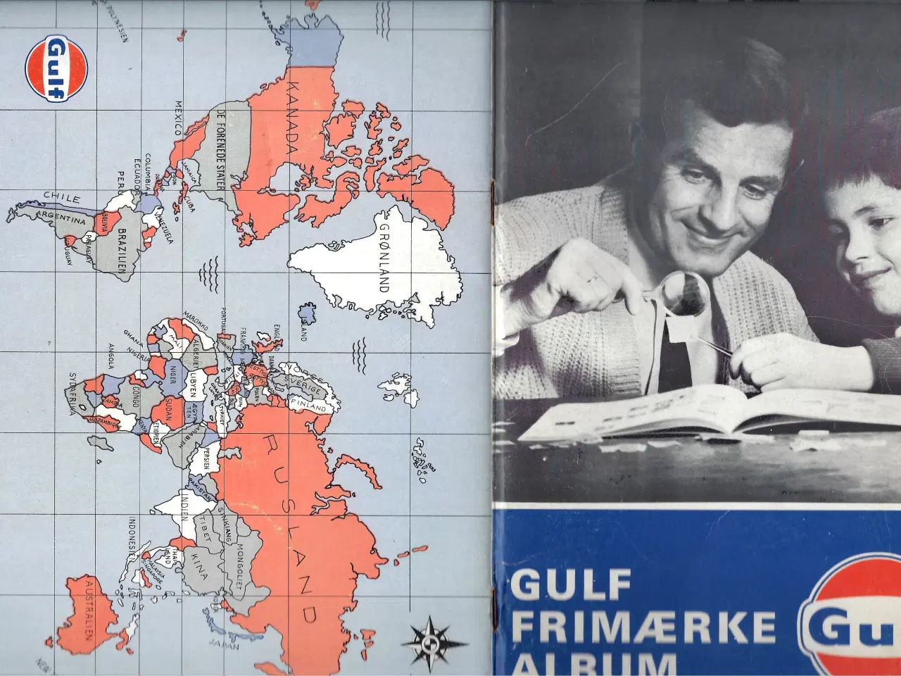 Billede 1 - Frimærker i retro bog fra Gulf