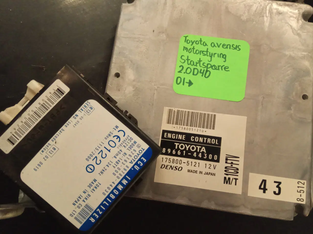 Billede 3 - Toyota Avensis Startspærre / styreboks / låsesæt