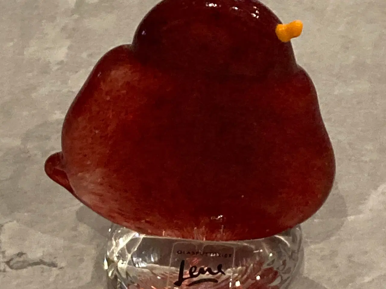 Billede 1 - Rød fugl i glas