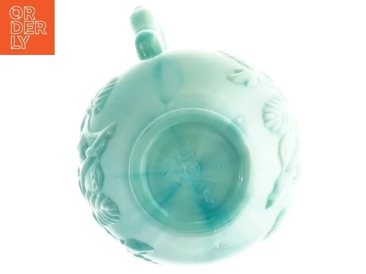 Billede 3 - Vintage Marmoreret ornamenteret presset opalglas kande fra Avon (str. 11 x 7,5 cm)
