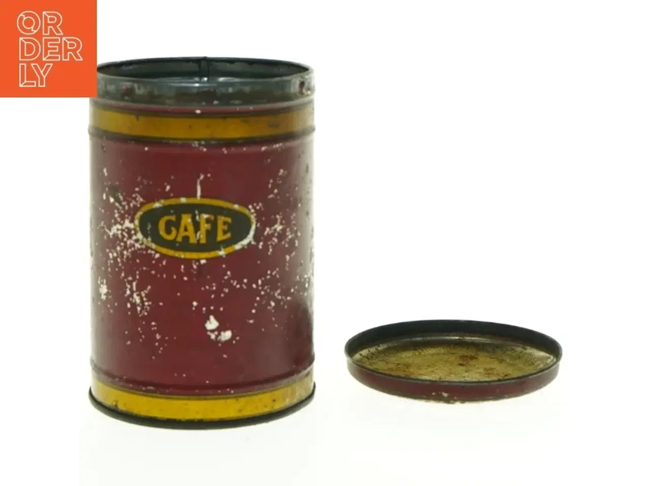 Billede 4 - Vintage rød kaffedåse (str. 17 x 11 cm)