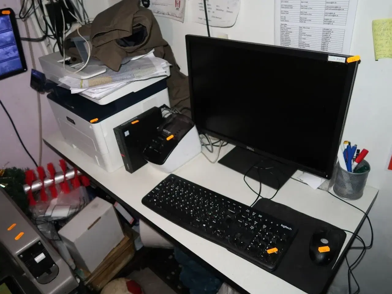 Billede 1 - Computerskærm DELL, labelprinter, computer LENOVO, tastatur, mus m.m.