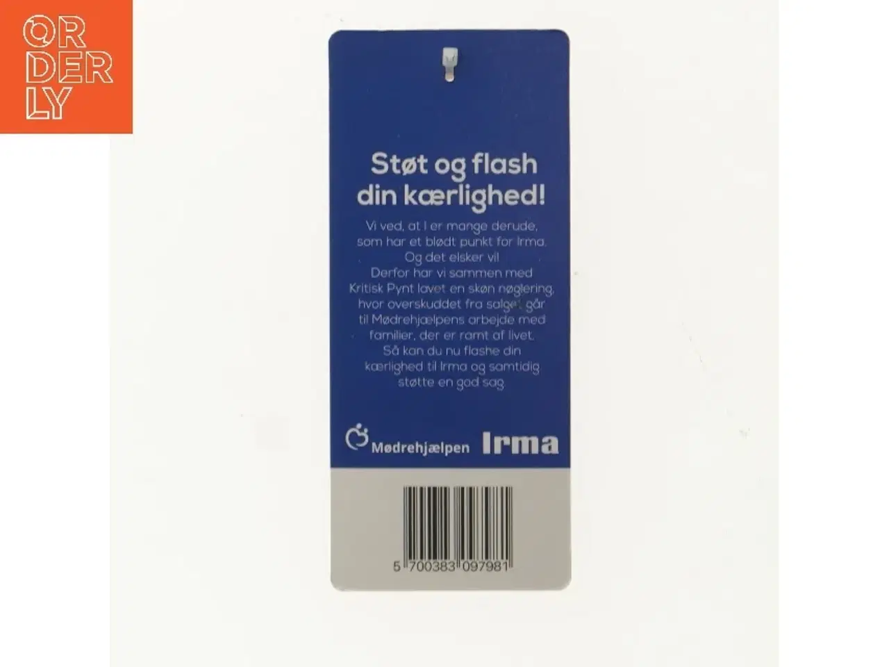 Billede 3 - NY Irma nøglering fra Irma og Kritisk Pynt (str. 14 x 6 cm)