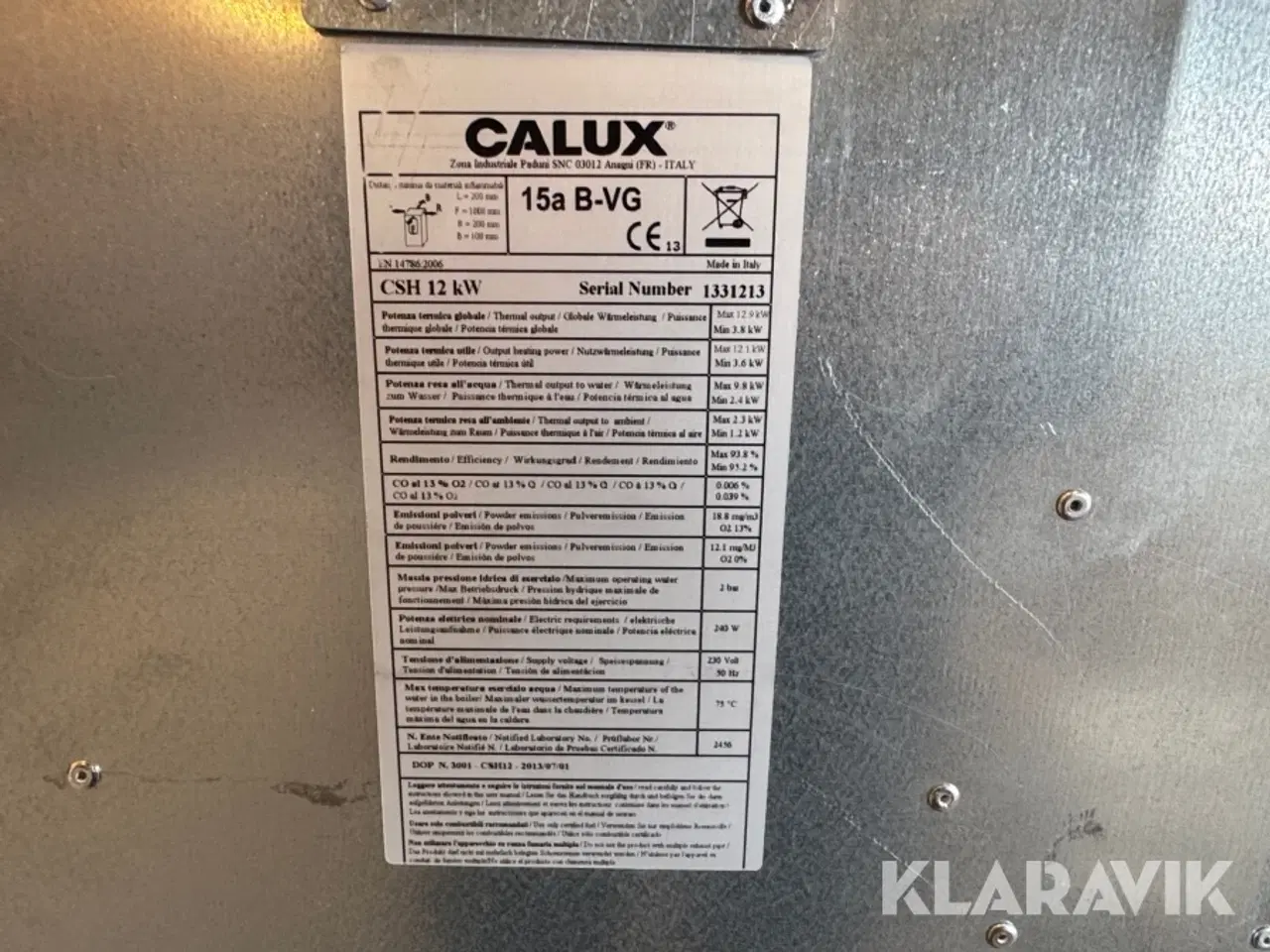 Billede 5 - Brændeovn Calux 15a B-VG 1 styks