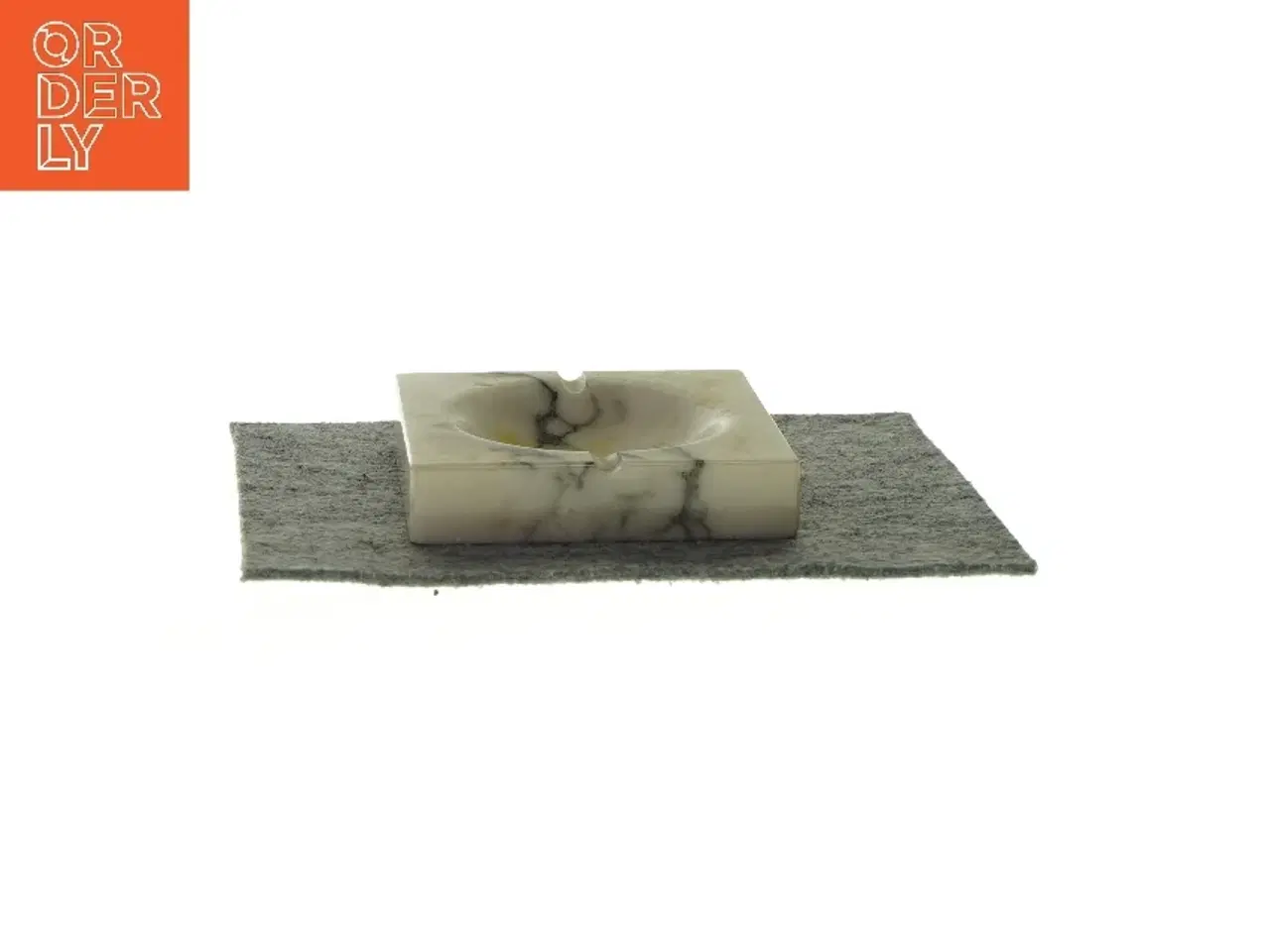 Billede 3 - Dekorativt fad i marmor fra Genuine Alabaster (str. LBH: 13x13x3cm)