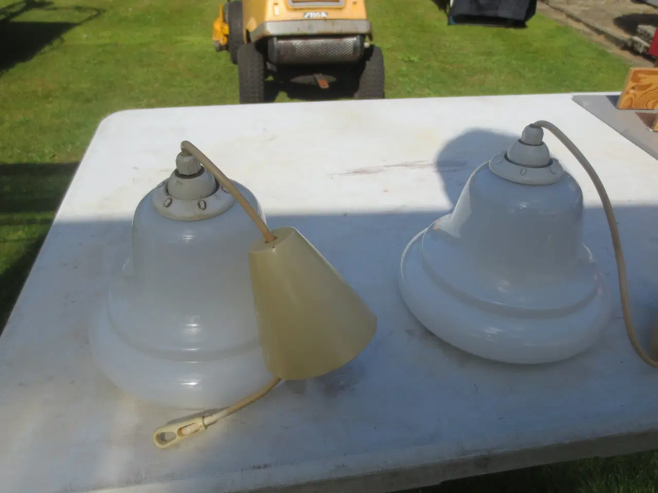 Billede 2 - 2 stk Retro Glas  Loftslamper Diameter 21 cm 