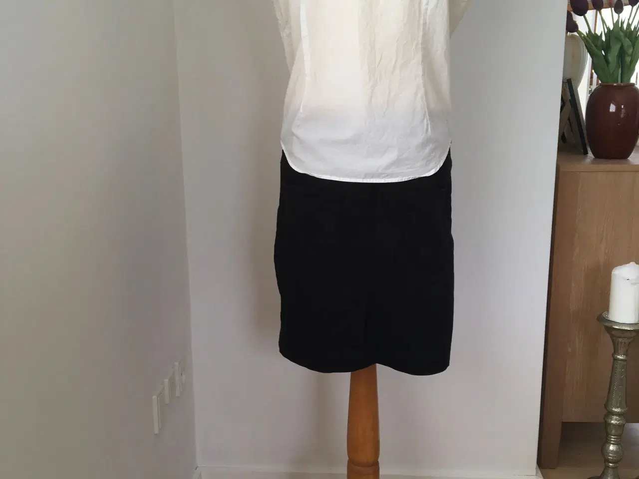 Billede 6 - Nederdel i stretch lærred med lynlås
