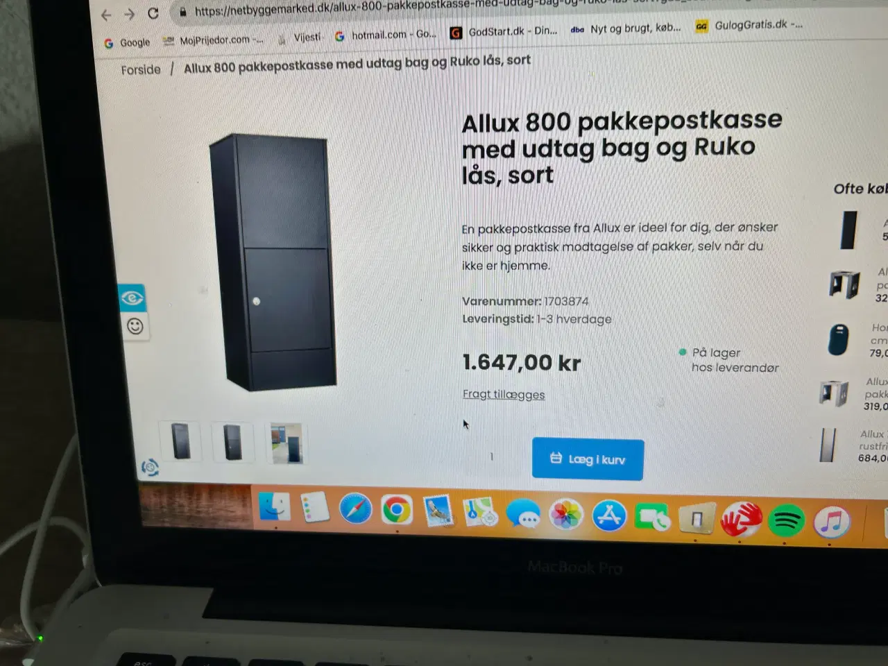 Billede 9 - Ny/ubrugt Allux 800 postkasse