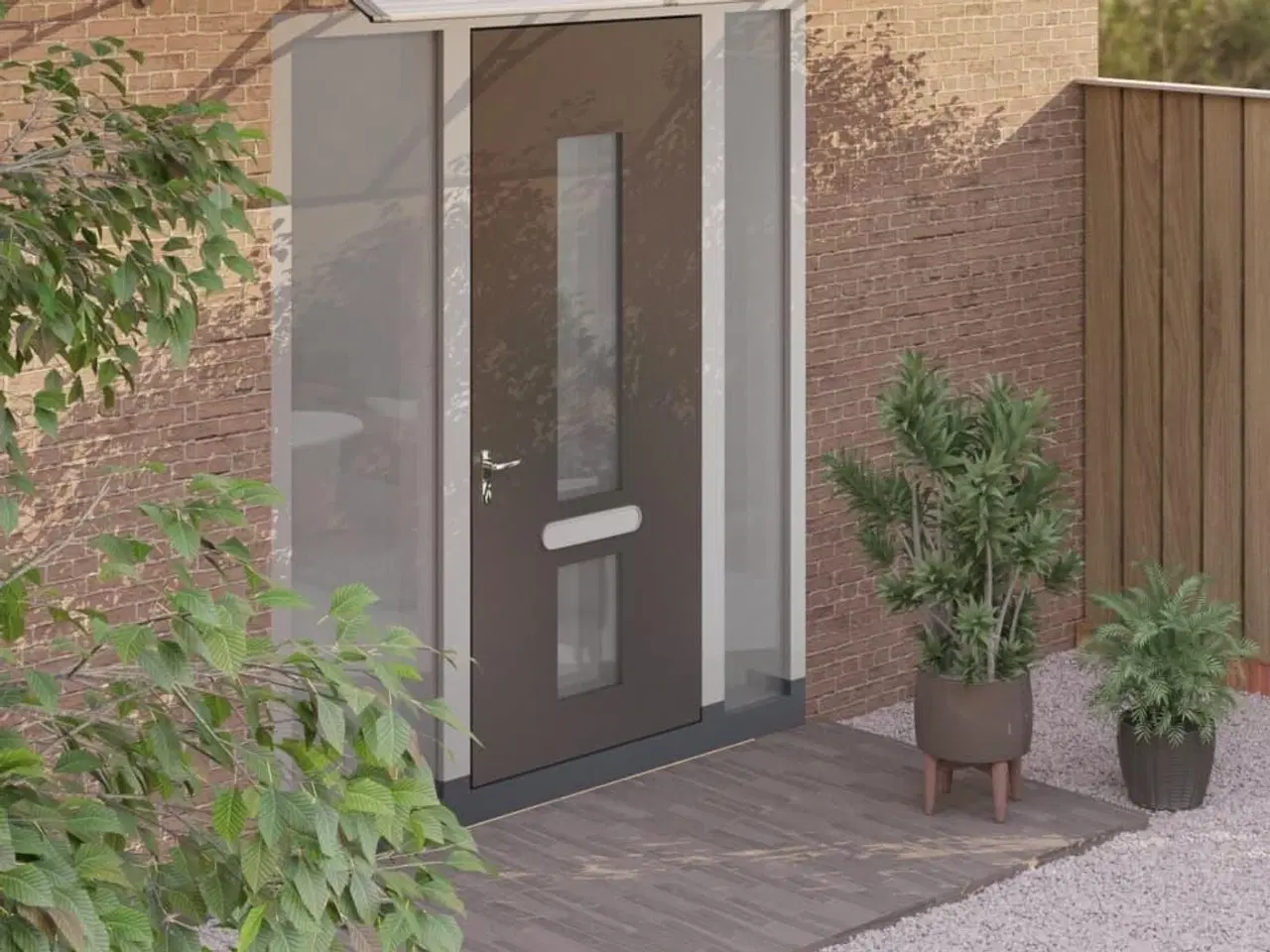 Billede 1 - Dørbaldakin 300x100 cm polycarbonat sort