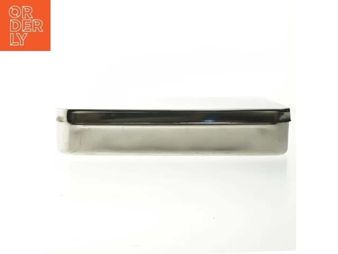 Billede 1 - Stål opbevaringskasse med låg (str. 32x15 cm) Låget binder