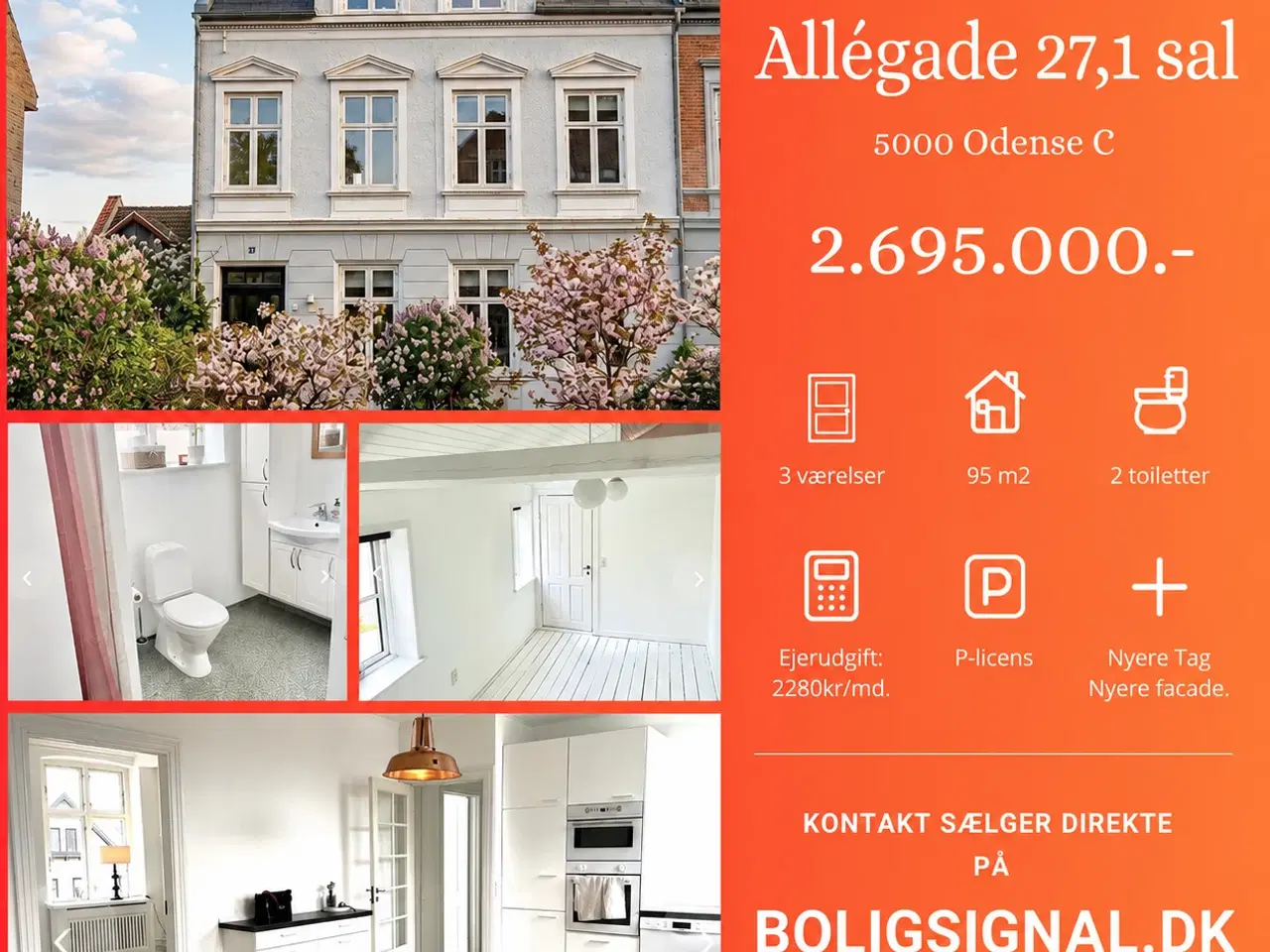 Billede 1 - Allégade 27, 1.sal - 5000 Odense C. Sælges