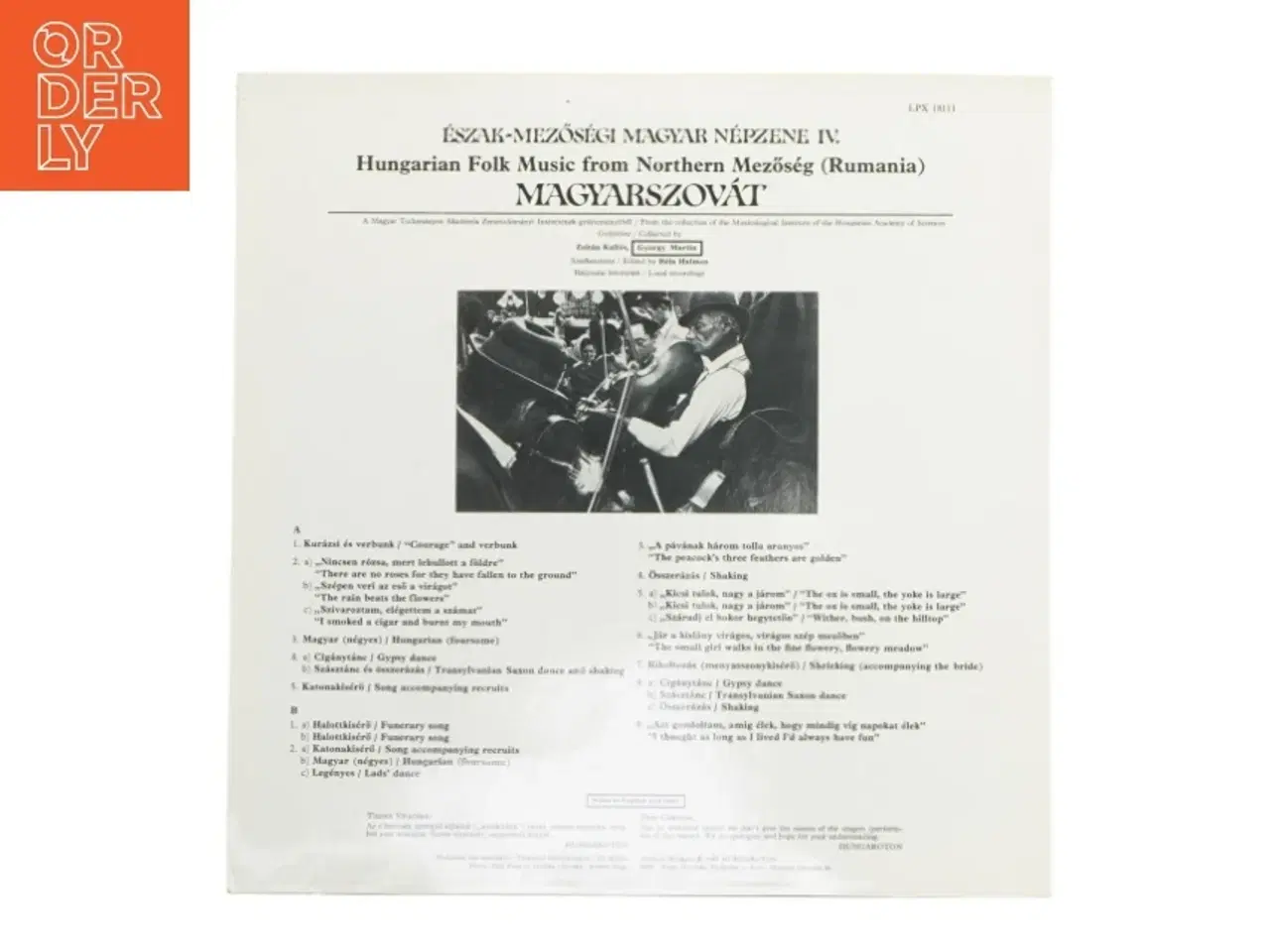 Billede 2 - LP Hungarian Folk Music from Rumania fra Hungaroton