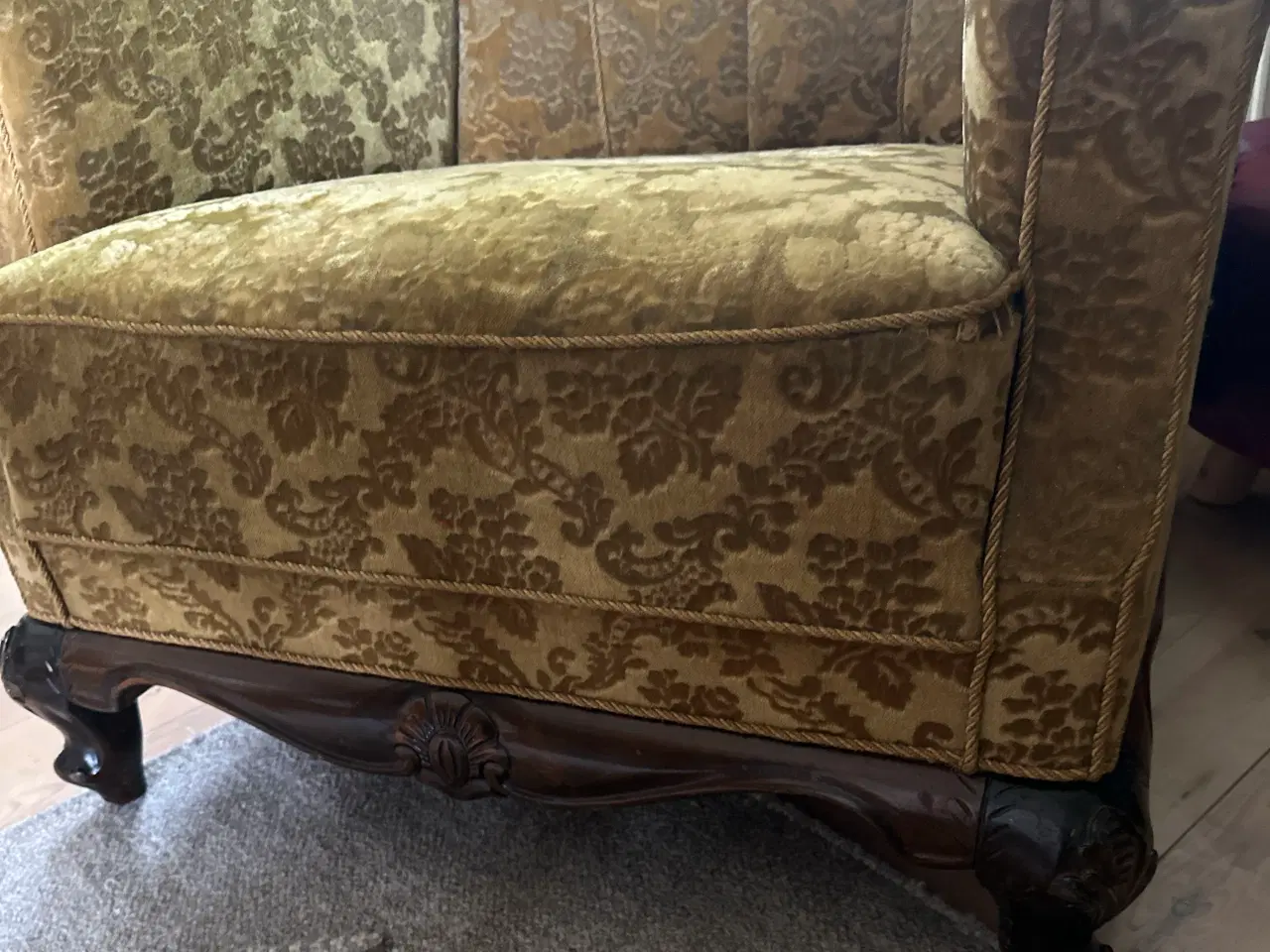 Billede 4 - Sofa og stol gammel antik karrygul