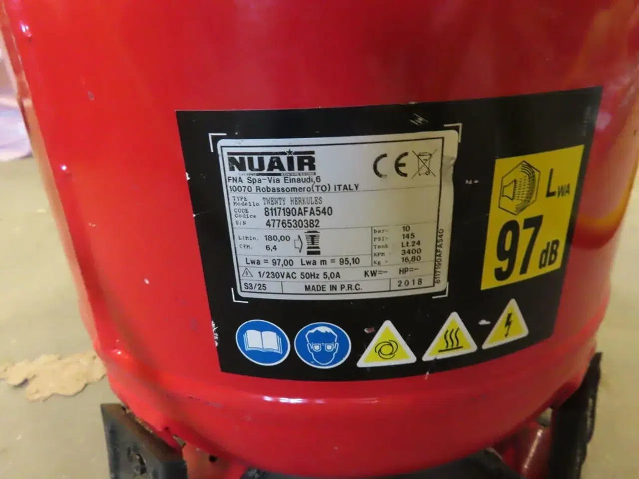 Billede 3 - Kompressor NUAIR TWENTY HERKULES