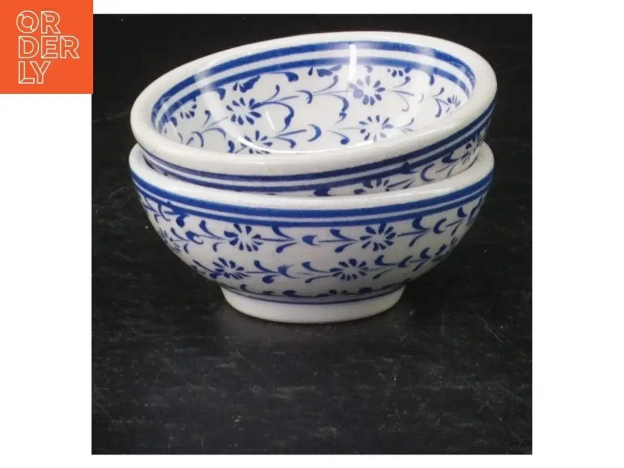 Billede 3 - Blå og hvid porcelænsskål (str. 8 cm)