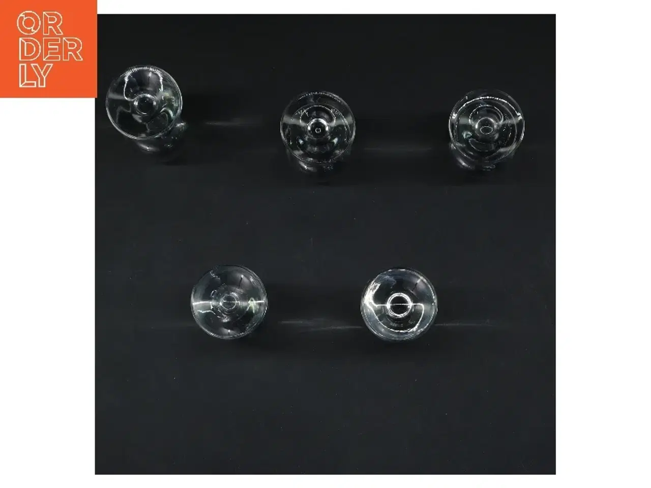 Billede 2 - 5 stk. Holmegaard Atlantic snapseglas(str. 5 stk Ø 3 cm længde 9,5 cm)