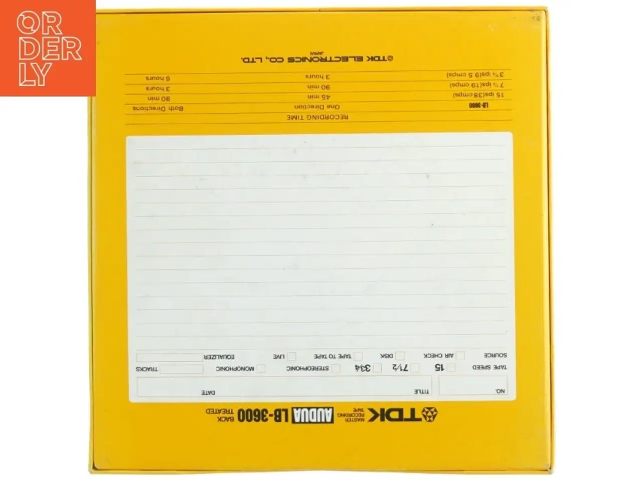 Billede 3 - TDK Audua LB 3600 studie bånd på metalspole m NAB kerne (str. 28 x 28 x 2 cm)