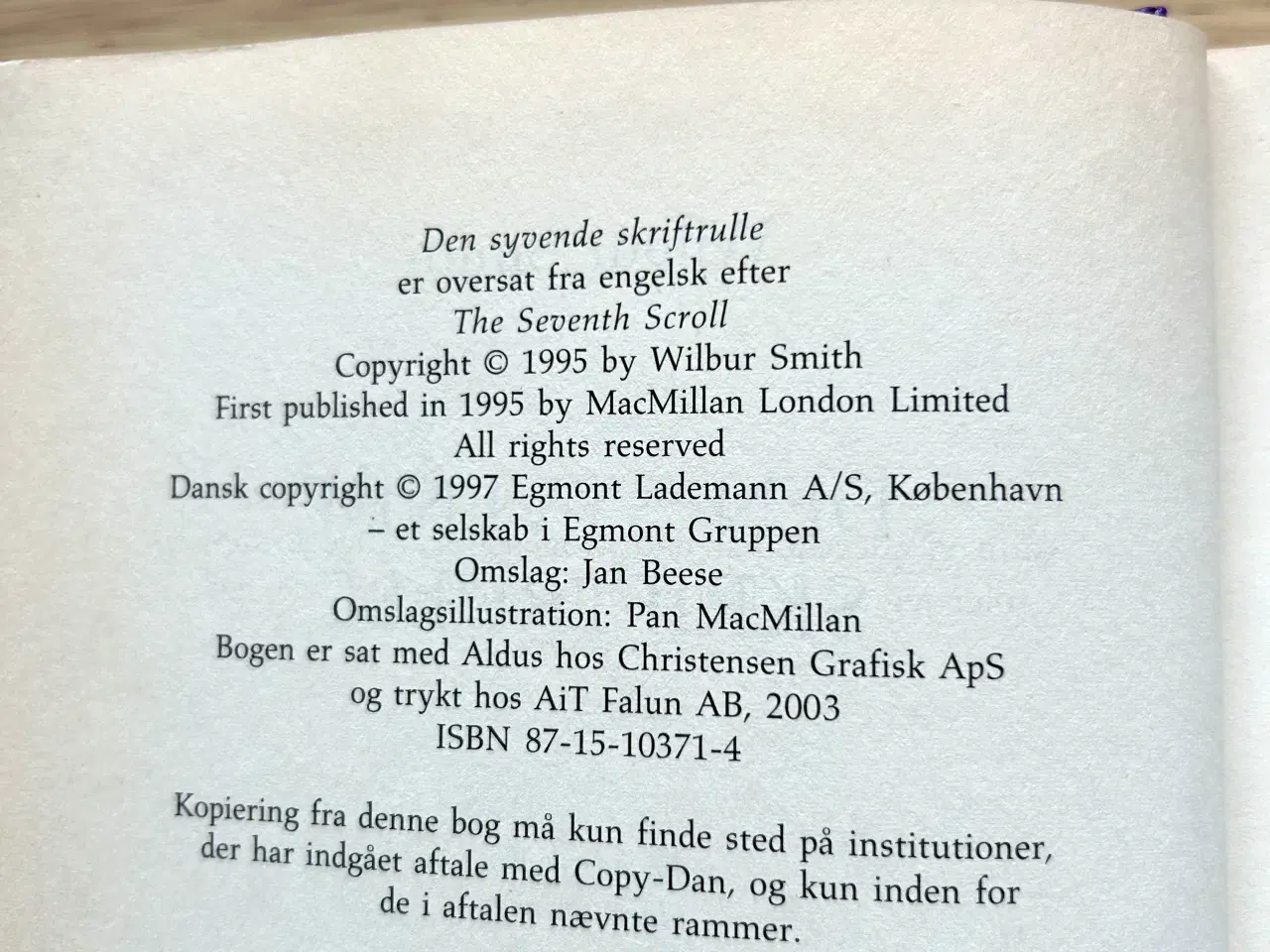 Billede 4 - Sæt med 2 bøger af Wilbur Smith – 50 kr. pr. stk.