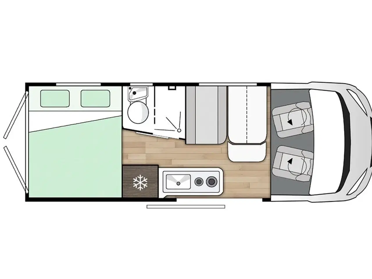 Billede 13 - 2026 - Benimar Benivan 144 UP   Benivan 144 UP 2025 er en fuldt udstyret 5,99 meter campervan