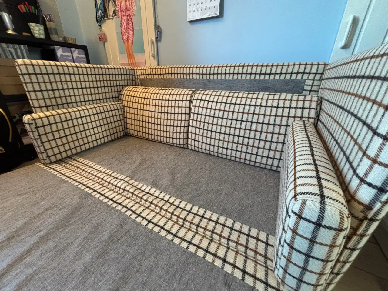 Billede 3 - Lækker sovesofa i  “hestedækken” stof