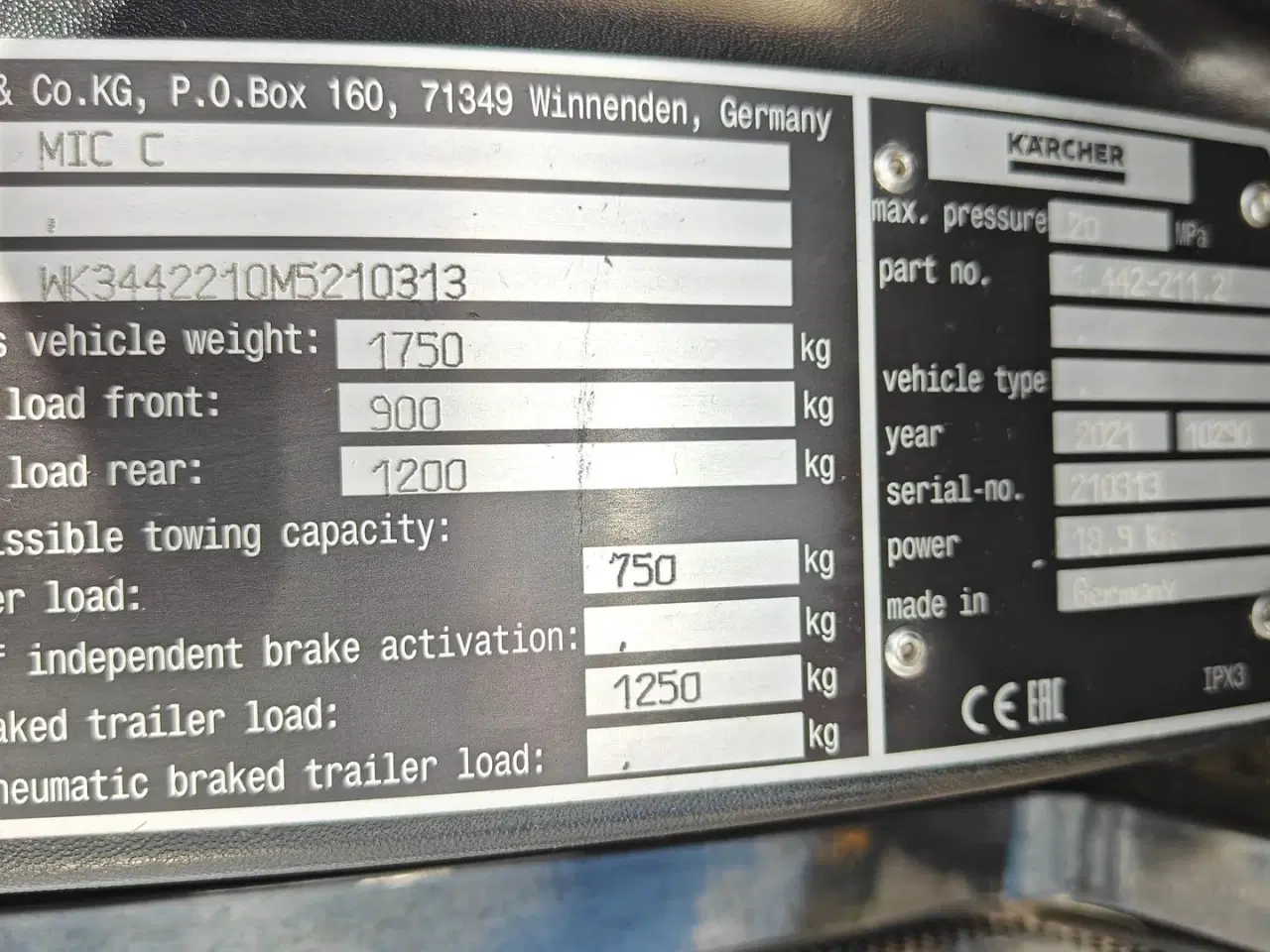 Billede 9 - Kärcher MIC 26 Med komplet feje/sug