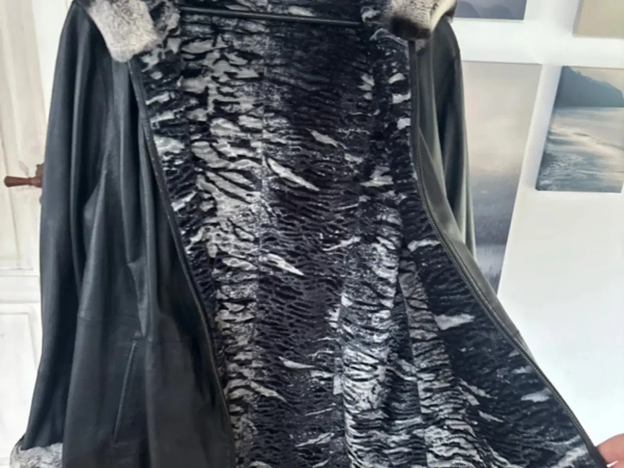 Billede 3 - Ægte vendbar skind og pels jakke 