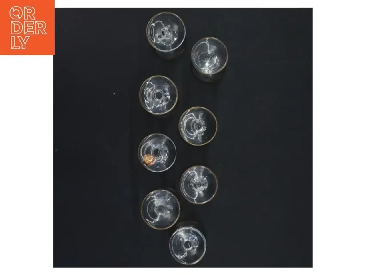 Billede 4 - lyngby glas med guldkant"måge"(str. 8x4 cm)