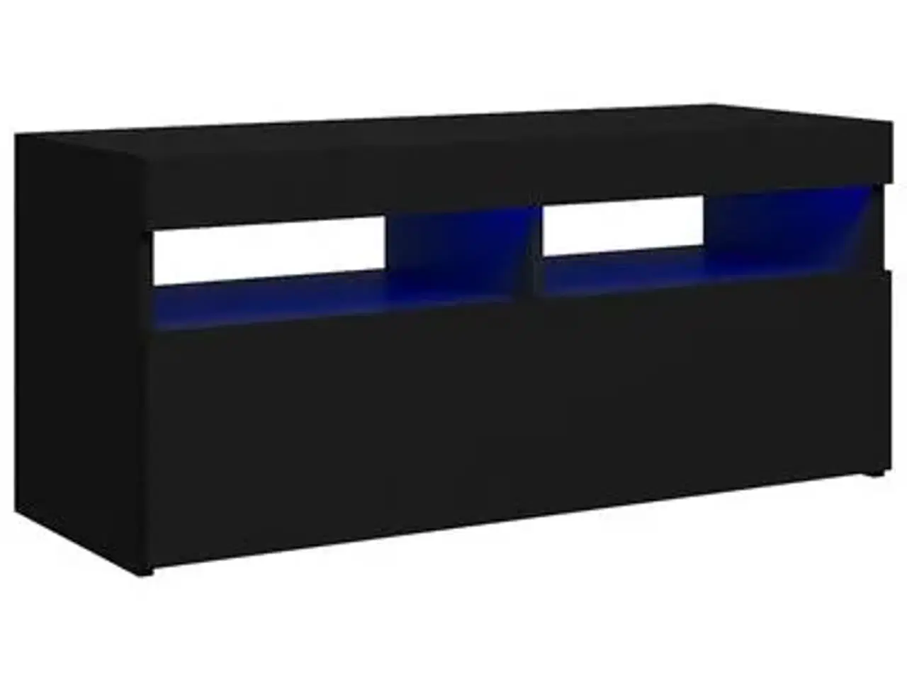 Billede 1 - vidaXL tv-bord med LED-lys 90x35x40 cm sort