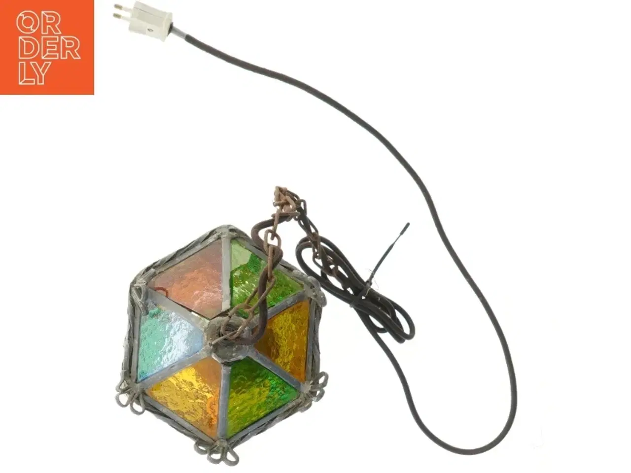 Billede 3 - Farverig glaslanterne (str. 30x20 cm)