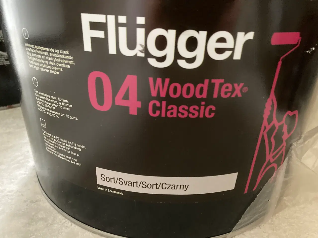Billede 1 - Købes: Flugger oliebaseret Wood Tex 04 sort