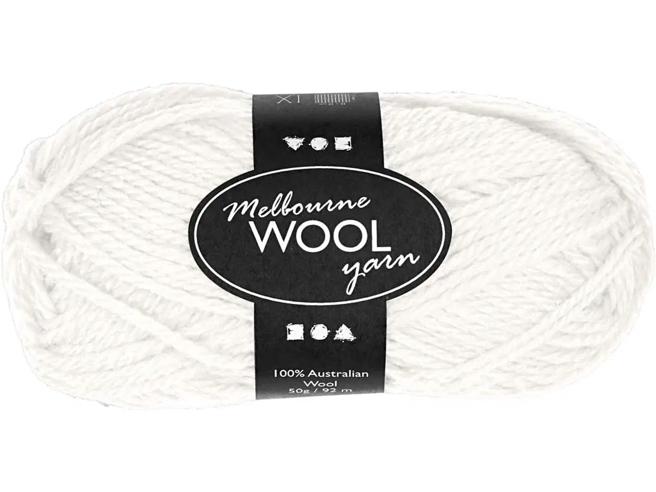 Billede 1 - Melbourne Uldgarn 50g - Råhvid, 92m Kvalitetsgarn